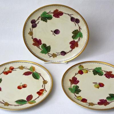 hand decorated plates from Limoges, France