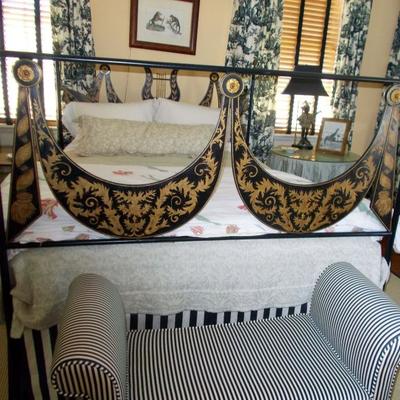 Ainsworth painted queen size metal bed $1,500