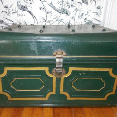 Antique metal trunk painted $275
26 1/2 X 18 X 18