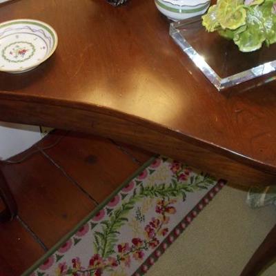 Queen Anne style corner table $195
28 1/2 X 24 3/4 X 24