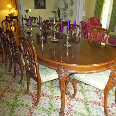 Baker Chippendale style dining table $2,900
136 [with 3 leaves} X 50 X 29