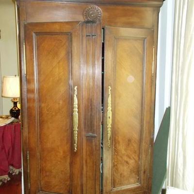 19th century French fruitwood armoire $4,500