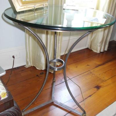 Glass and steel table $325
24 X 29