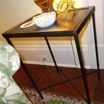 Antique metal table painted $265
17 x 13 X 23 1/2