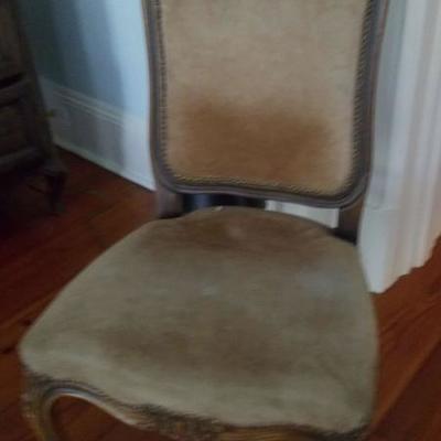 French style suede side chair $225
20 1/2 X 19 X 39