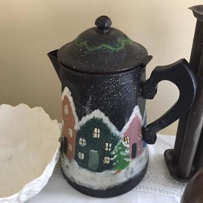 Painted Coffee Pot.