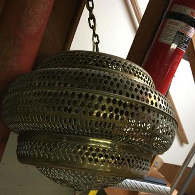 Hanging Brass Lamp.