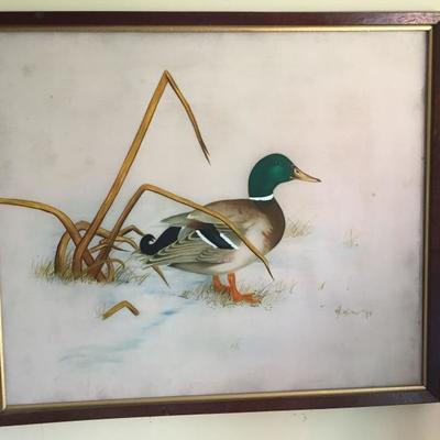 Duck Painting on Fabric.
