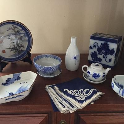 Blue and White Dishes.