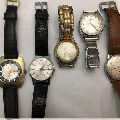 Vintage working watches - Lucerne, Waldman Electa, Wittnaur, Unichron 17 jewels, Ancre 15 Rubis