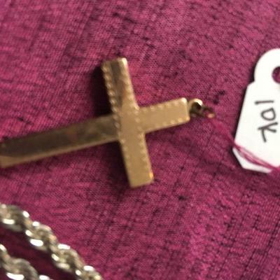 10k vintage gold cross 