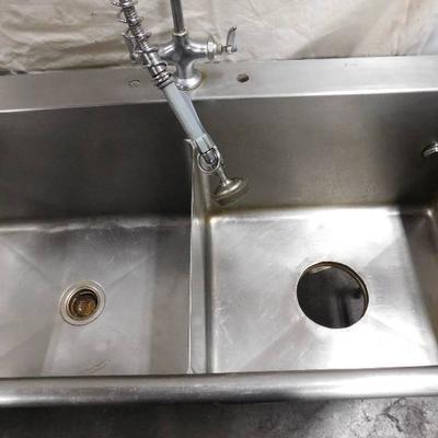 2 Bay Sink with Drain Board