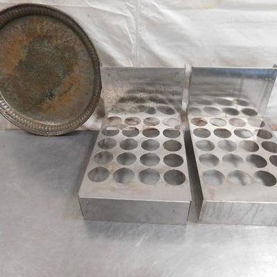 2 Cold Plate Covers and Large Metal Decorative Pla ...