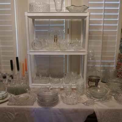 Crystal Platters and Stemware