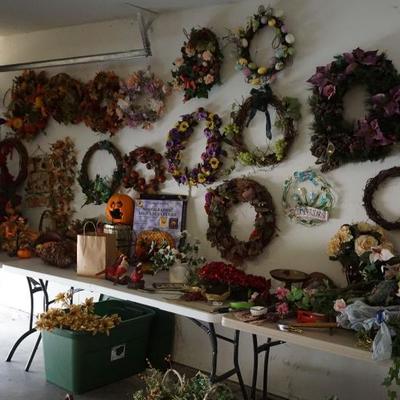 Wide selection of holiday wreaths