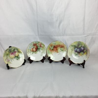 Lot #9 
Set of 4 New Palissy Limoges Plate Set