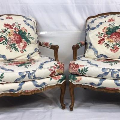 Lot #40
Pair of Custom Upholstered Baker Arm Chairs