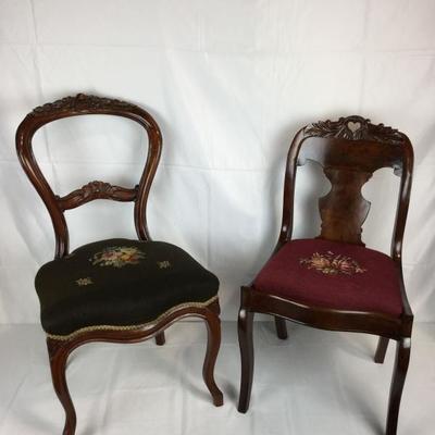 Lot #53
Pair of Antique Victorian Needlepoint Chairs