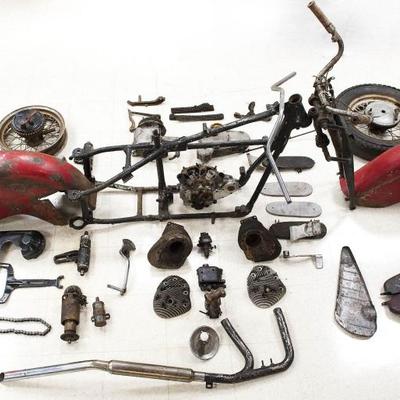 1946 Indian Chief Sportsman Motorcycle (in parts).