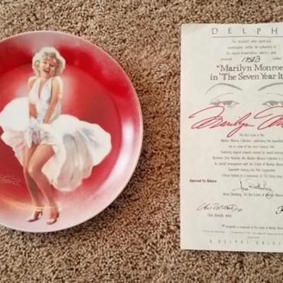 Marilynn Monroe Collector Plate