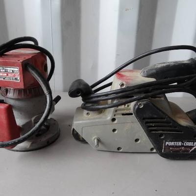 Milwaukee 5610 Router & Porter Cable Sander