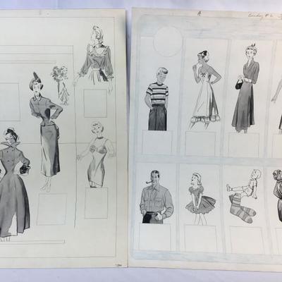 Clyde Gibbons Fashion drawings