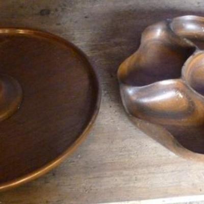 Two wooden platters
