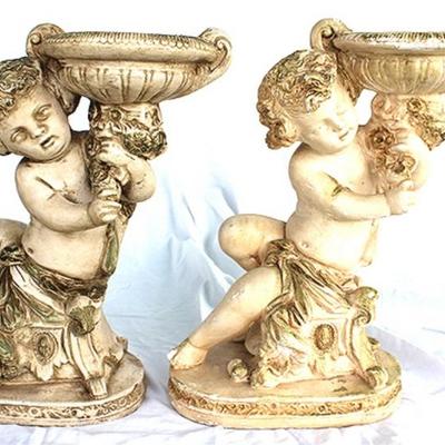 Pair of angel compote figures
