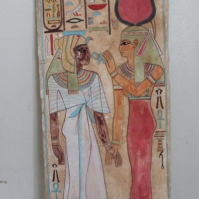 Hand Painted Egyptian Plaster Plaque
