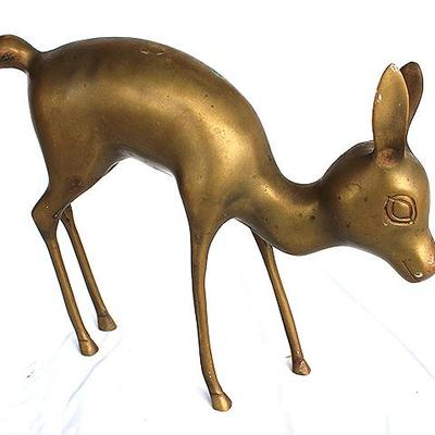 Brass deer figure
