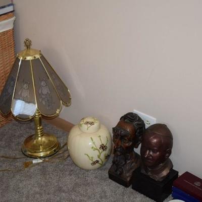 Lamp, Vase, & Figures