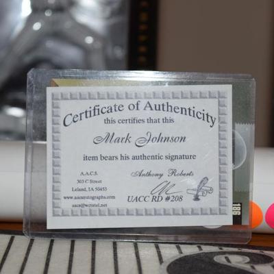 Anthony Roberts Signature-Certificate of Authenticity