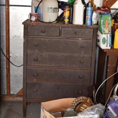 Garage Items & Old Dresser