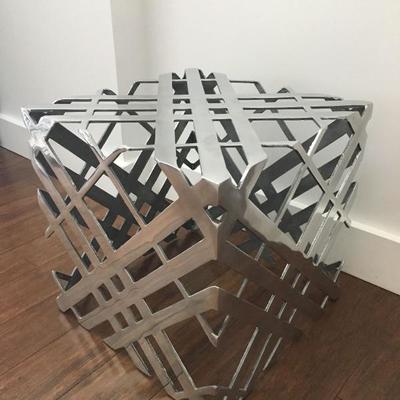 Polished Aluminum Cube Accent Table. Happy hunting! 
