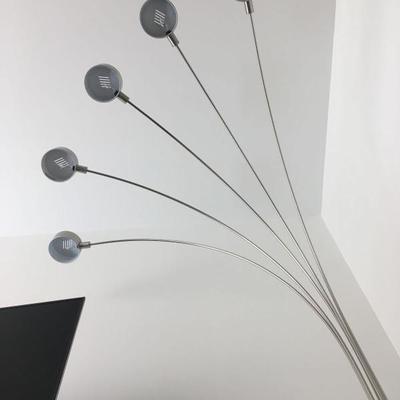 Contemporary Five Arm Chrome Lamp