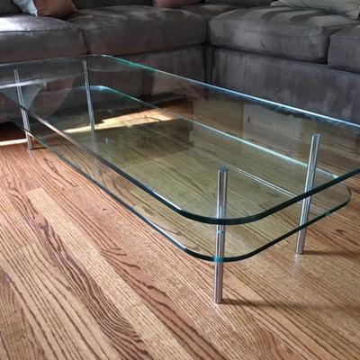 DWR Tiered Glass Cocktail Table