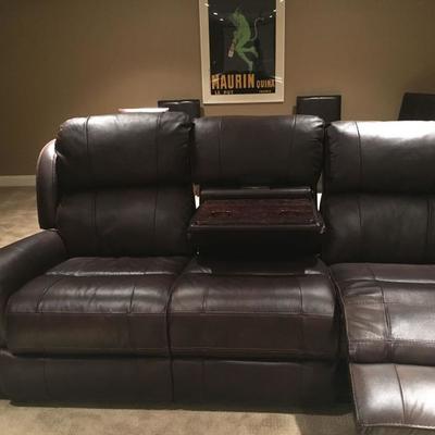 Leather Mechanical Reclining Tree Seat Sofa with Multiple Functions!