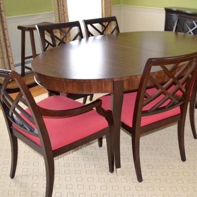 Ethan Allen Hathaway dining table and 6 Jacqueline chairs