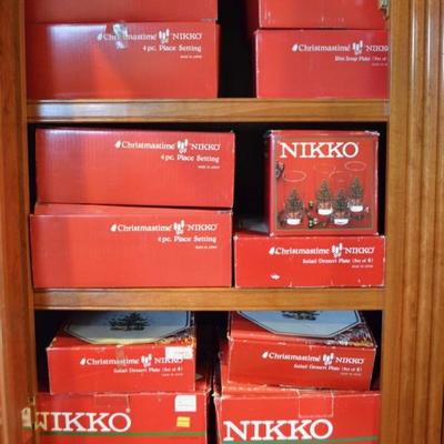 Nikko Christmas dishes in original boxes