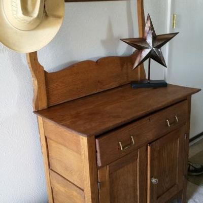 1800's Washbasin  cabinet with rack