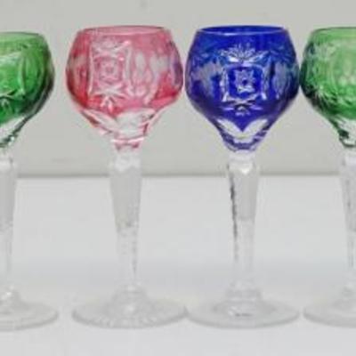 10 Ajka Crystal Multi Color Cut to Clear 