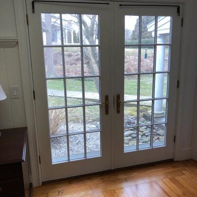 1 of 2 sets of exterior french doors