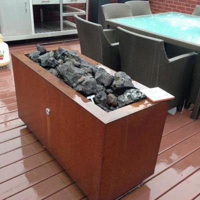 BUY IT NOW--propane fire pit--$475--Cor-Ten Steel by Thos Baker--over $2200 new--sophia.dubrul@gmail.com