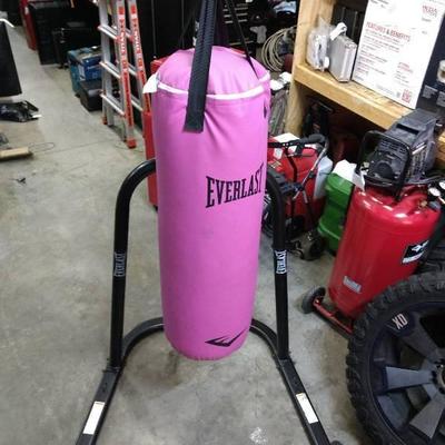 Pink Everlast Punching Bag with Stand