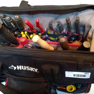 Husky Bag with assorted Electritians tools