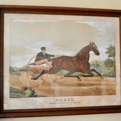 19th Century horse racing lithograph