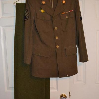 WWII uniform and blanket
