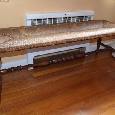 Rush seat bench