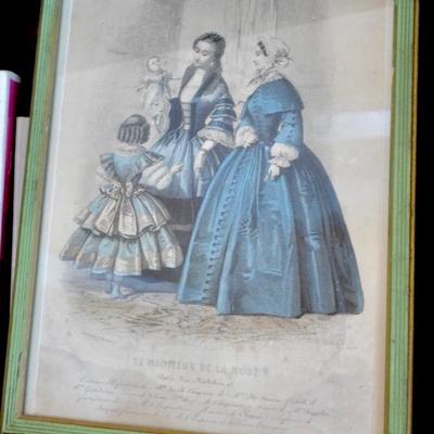 Antique fashion prints
