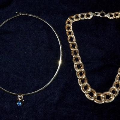 Gold necklaces